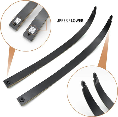 62" Wooden Takedown Recurve Bow Set 25-50lbs Right Hand