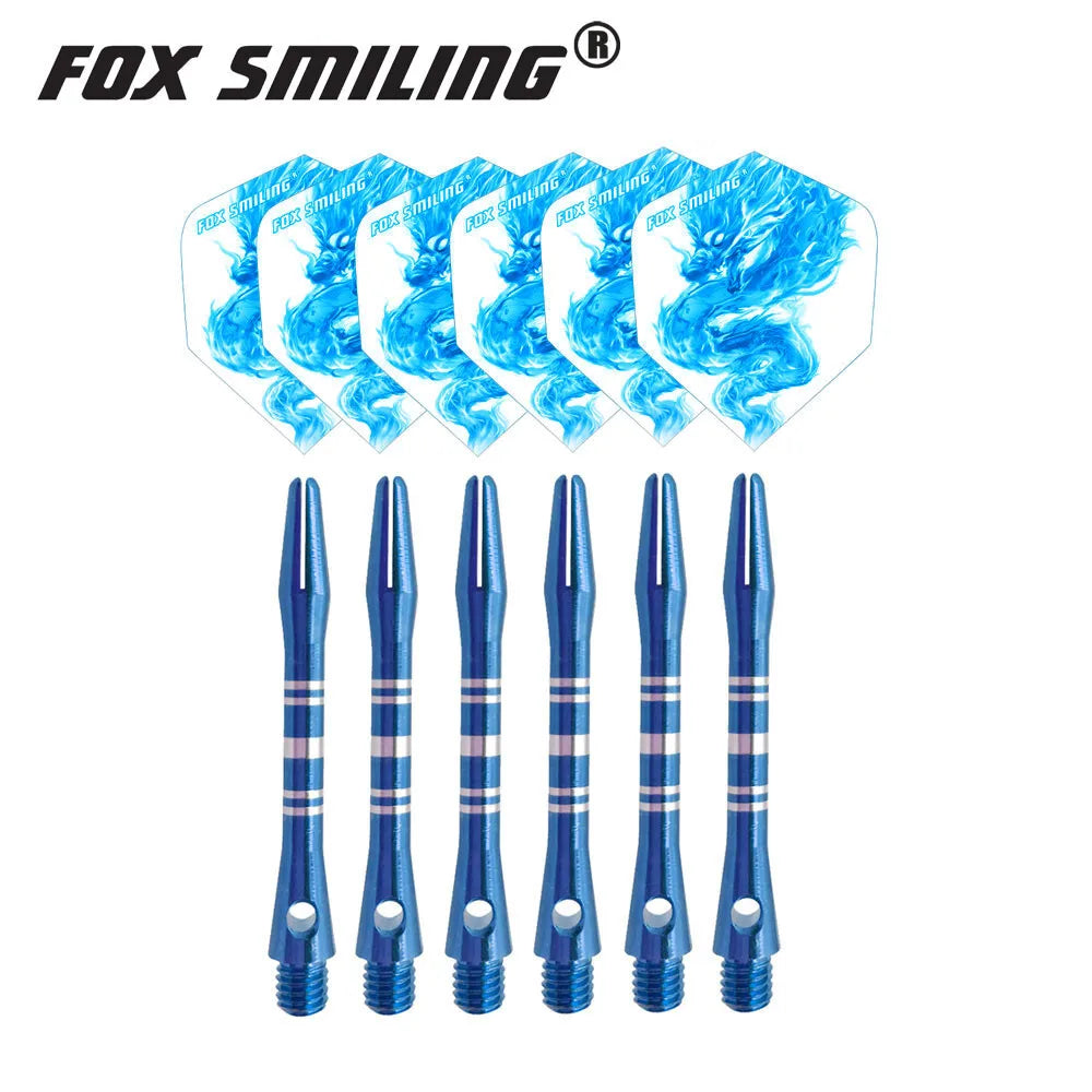 6PCS Aluminum Dart Shafts With 6PCS Darts Flights