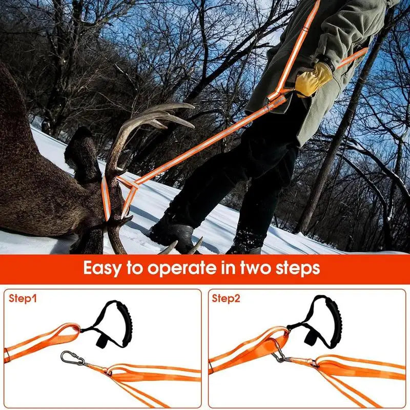 Reflective Deer Drag Harness