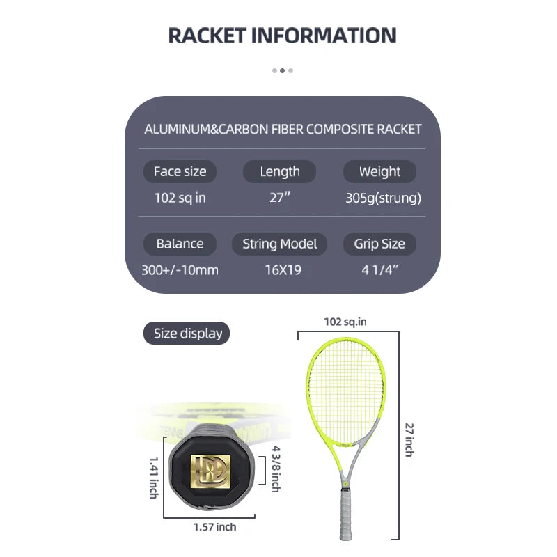 Composite Carbon Tennis Racket