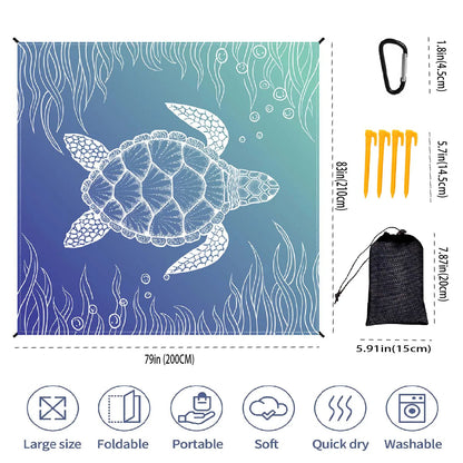 Beach Blanket Super Large 79 x 83 Inch