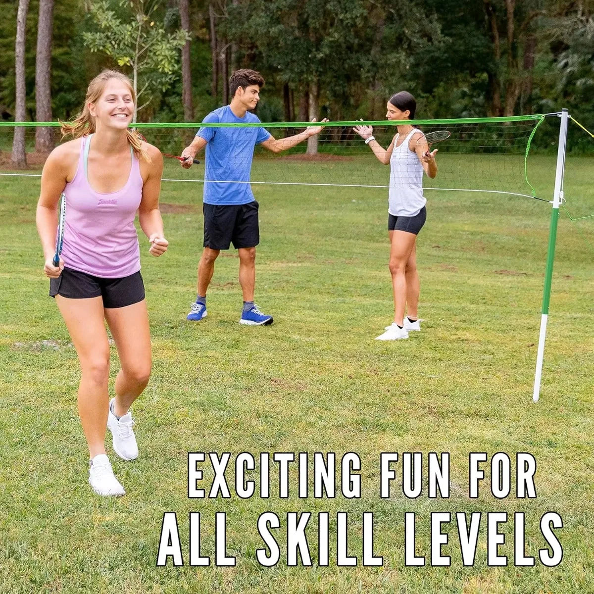 Badminton Set 4 Rackets & Birdies