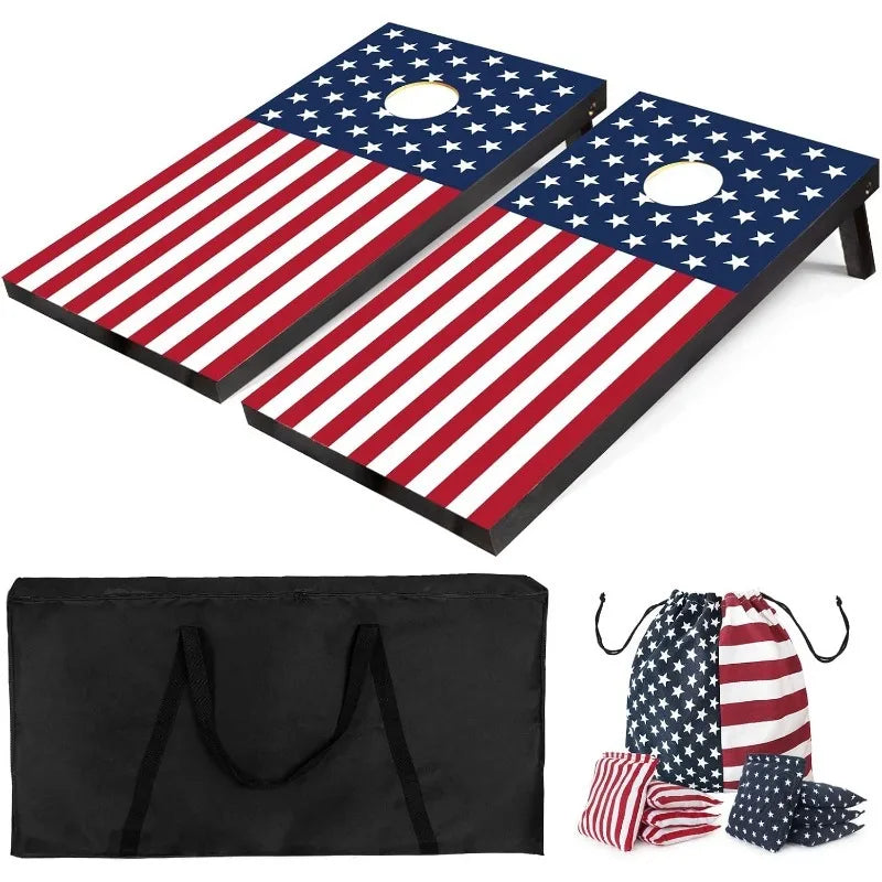 Wood Cornhole Boards Set,