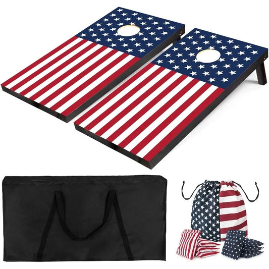 Wood Cornhole Boards Set,