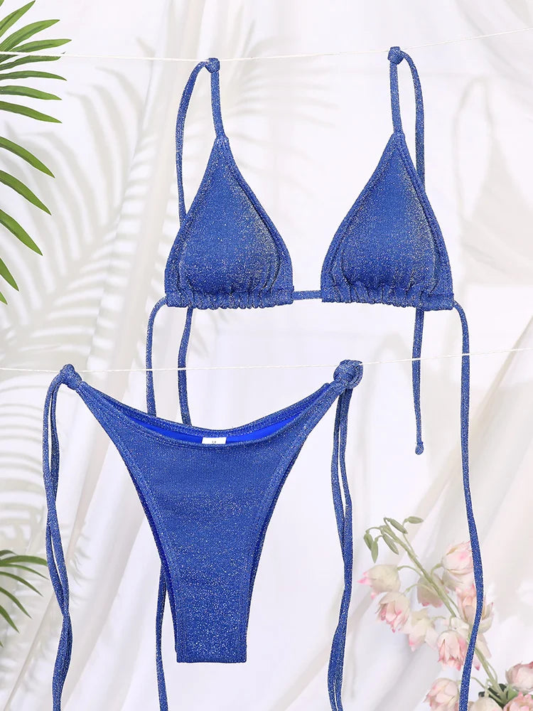 Bikini Set Shiny Swimwear