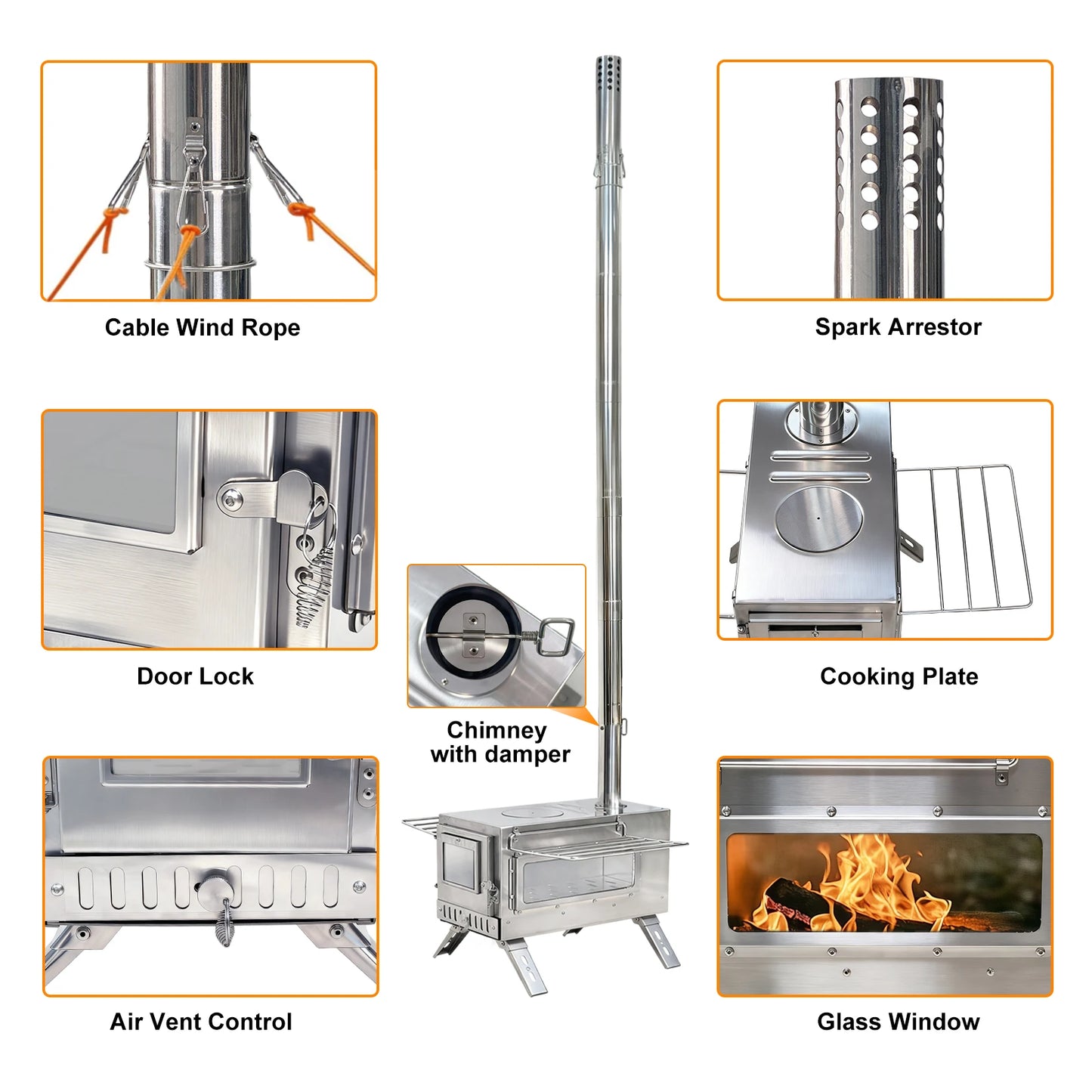 Portable Wood Burning Camping Stove