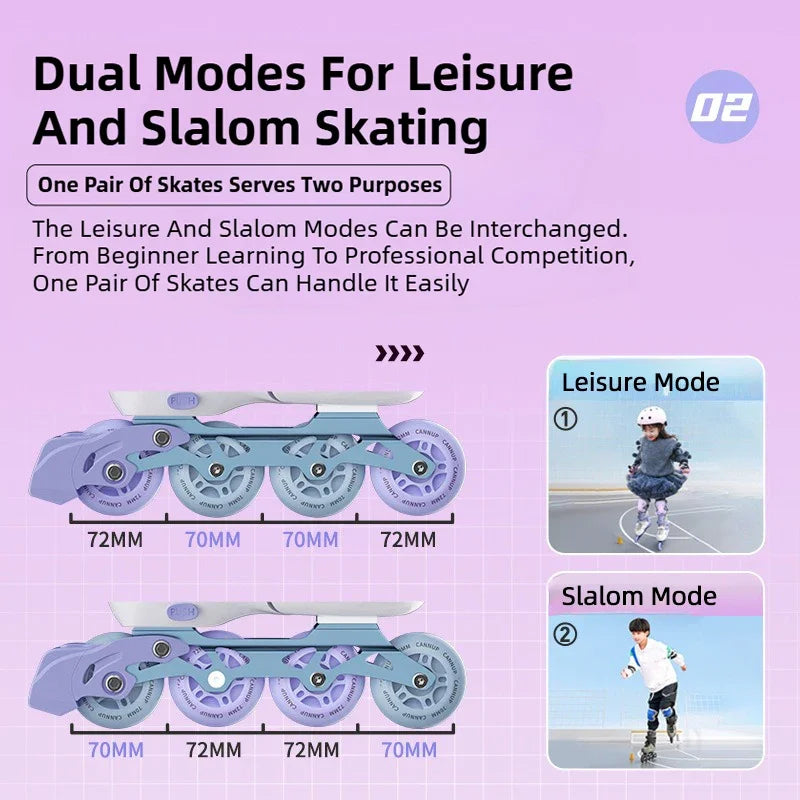 Adjustable Kids Inline Skate Light Up Wheels Beginner Roller Blades for Boy/ Girl