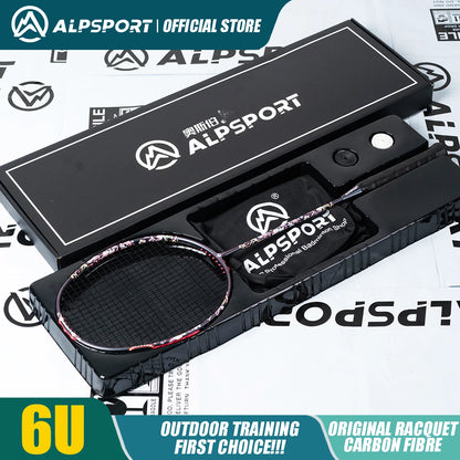 ALP HQ 6U Ultralight Offensive Professional Carbon Fiber Badminton Racket 35 Lbs Original Imported Racket Training ALPSPORT USA