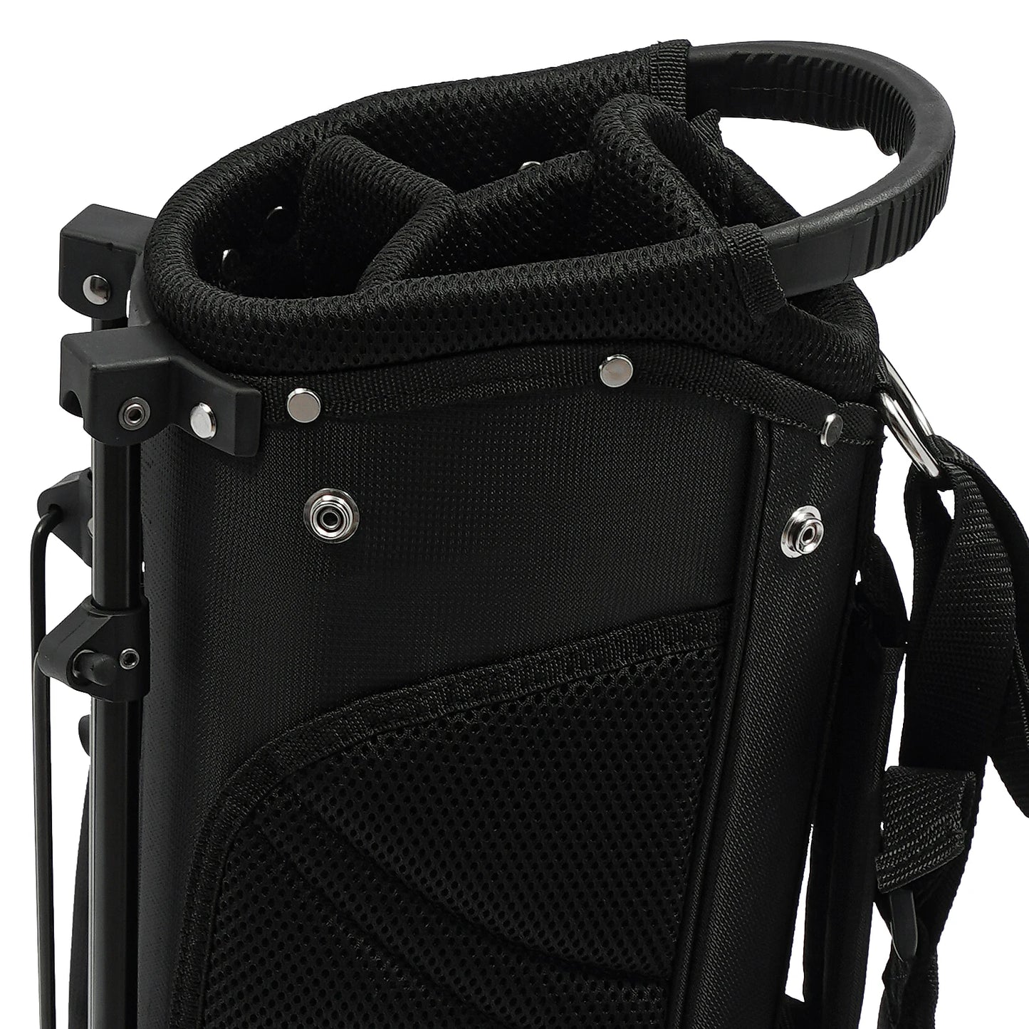 Portable Golf Stand Bag Nylon Golf Stand Bag with Shoulder Strap 3 Divider 5 Pocket Golf Gun Rack Bag for Juniors and Adult