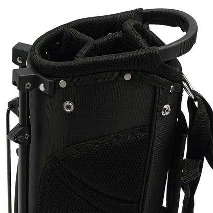 Portable Golf Stand Bag Nylon Golf Stand Bag with Shoulder Strap 3 Divider 5 Pocket Golf Gun Rack Bag for Juniors and Adult