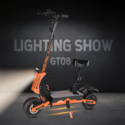 Arwibon 5600W Adult Electric Scooter Dual Motor Top Speed 46MPH,60V27AH, 11-inch Off-Road Tires Sport Folding eScooter with Seat