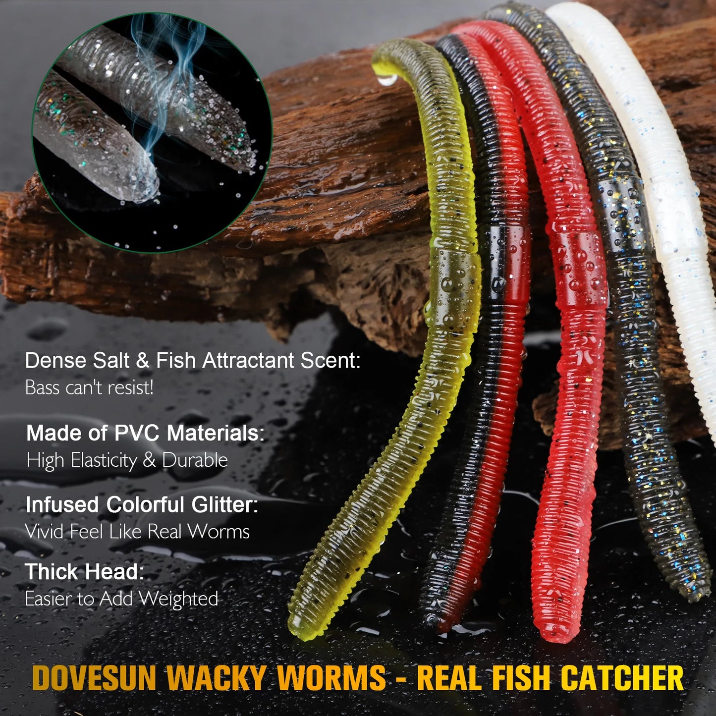 50PCS Wacky Worm