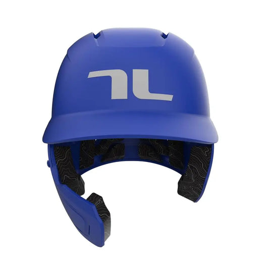 Potenza Batting Helmet with Jaw Flap, L XL, Matte True Royal Blue, LeftHanded Hitter