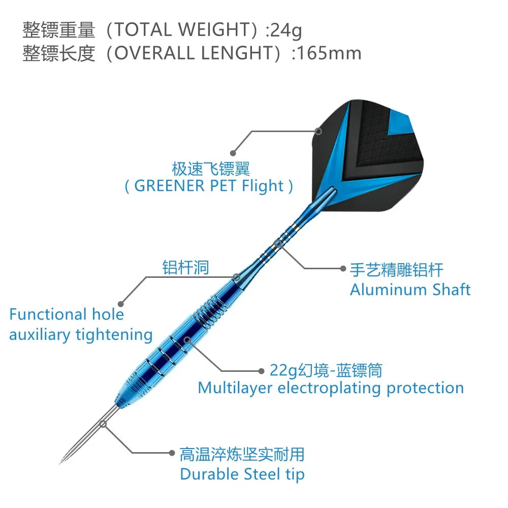 24g Steel Tip Darts Set
