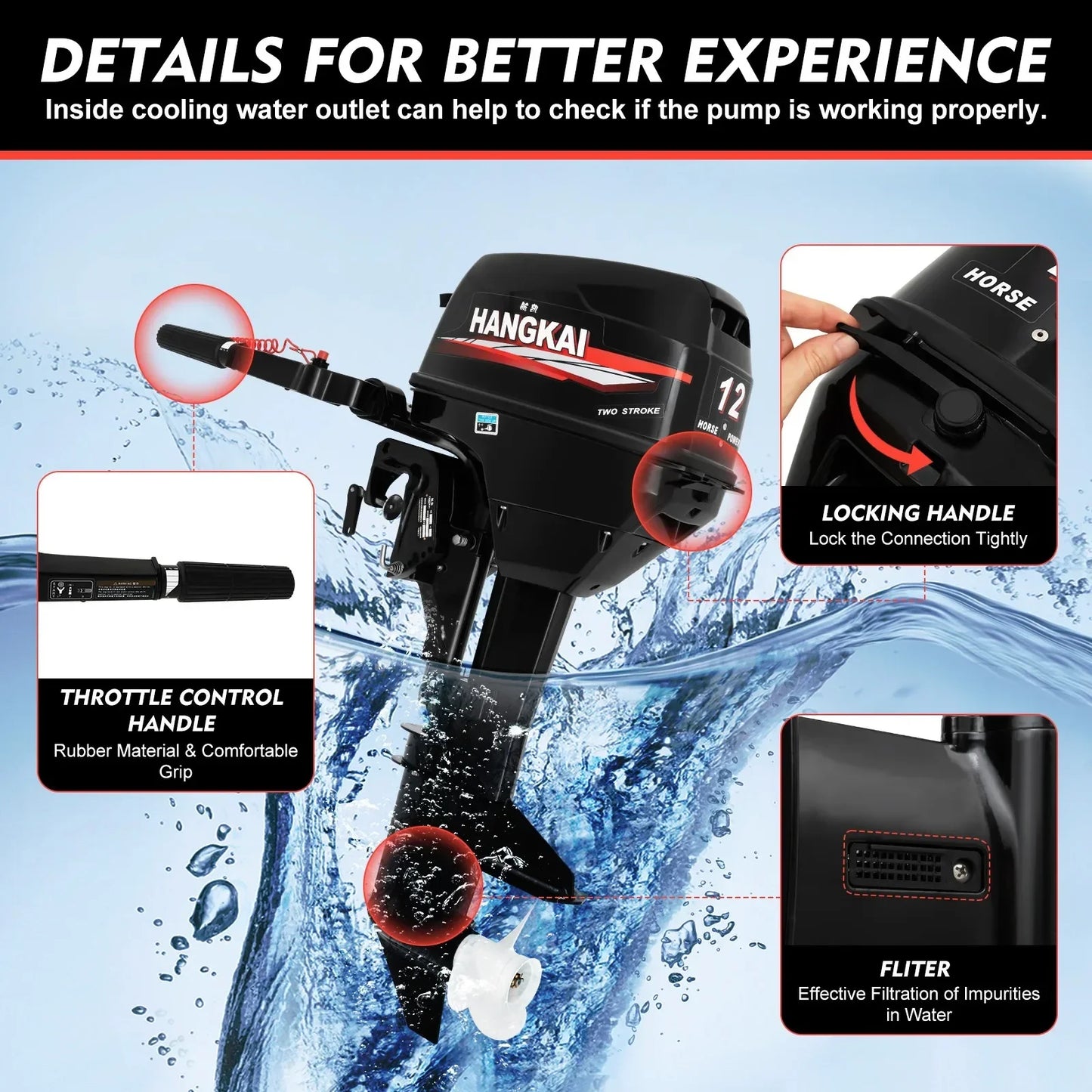 12HP Double-Cylinder Short Shaft Outboard Motor