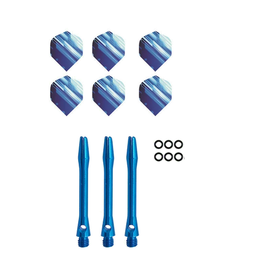 3pcs  Aluminum Dart Shaft 6pcs PET Darts Flights with Sealing Ring