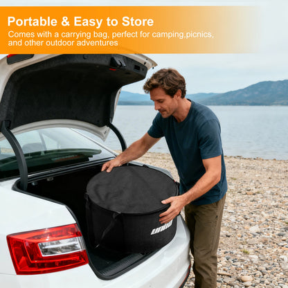 Wood Burning Firepit with Carry Bag,