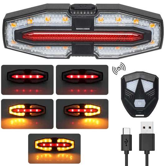 Rechargeable Bike Tail Light with Turn Signals