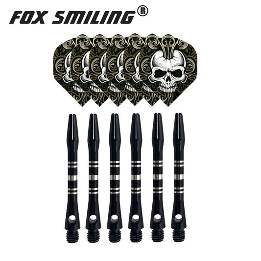 6PCS Aluminum Dart Shafts With 6PCS Darts Flights