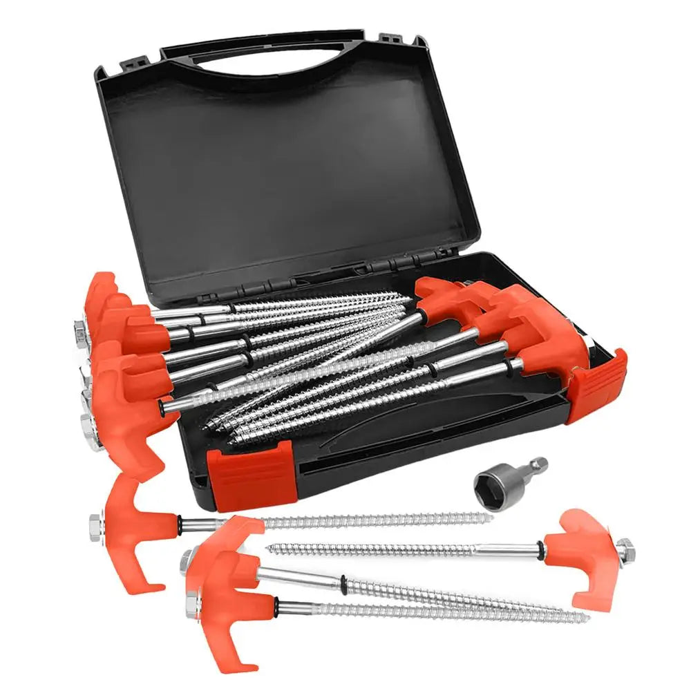 15pcs Screw In Tent Stakes