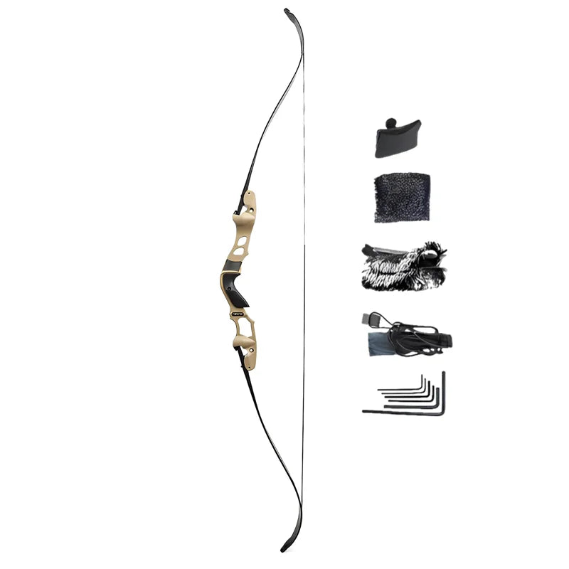 62"  30-60lbs ILF Recurve Bow Competitive Bow 19" Takedown Handle for Arrow Hunting Shooting Bow Archery