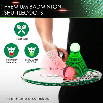 Glow in Dark Badminton Shuttlecocks