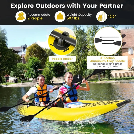 Inflatable Kayak, 12.5Ft