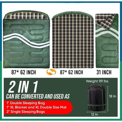 Double Sleeping Bag for Adults