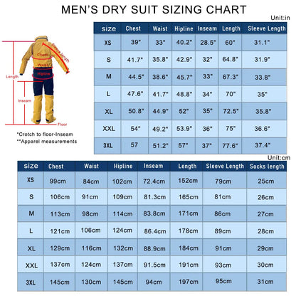 Full Dry suit W/ Detachable Hood