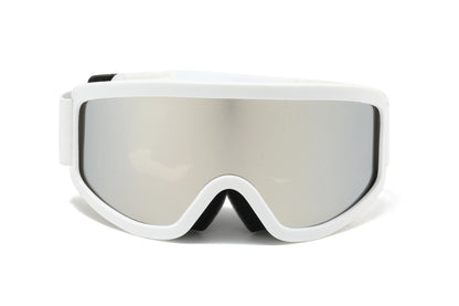 Large frame ski goggles with colored lenses