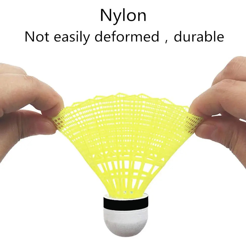 3/6PCS Durable Yellow Nylon Badminton Shuttlecocks