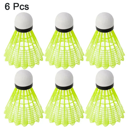3/6PCS Durable Yellow Nylon Badminton Shuttlecocks