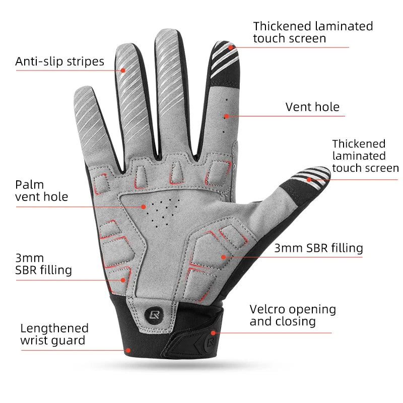 Touchscreen-Compatible Cycling Gloves