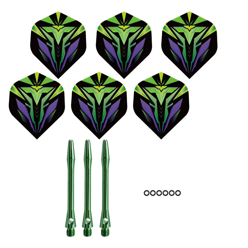 3pcs  Aluminum Dart Shaft 6pcs PET Darts Flights with Sealing Ring