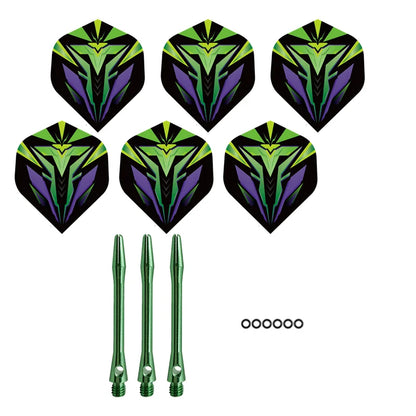 3pcs  Aluminum Dart Shaft 6pcs PET Darts Flights with Sealing Ring