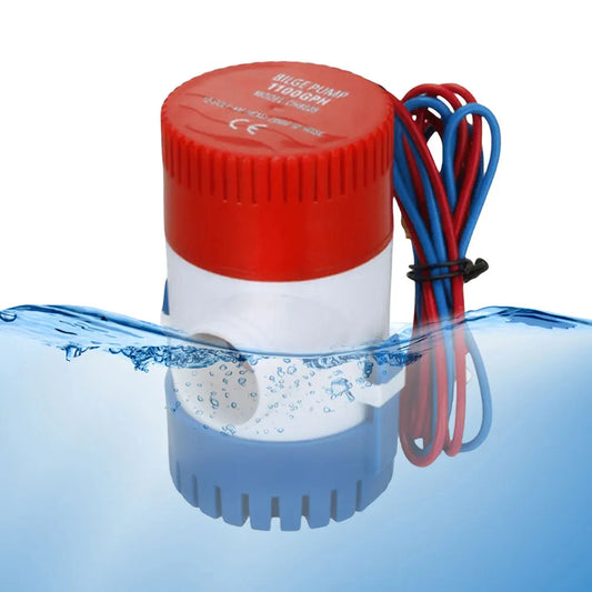 1100GPH Submersible Bilge Pump 12V Submersible Bilge Water Pump Low Noise Marine Electric Bilge Pump for Fishing Boats RV Marine