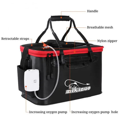 Portable Folding Fishing Bag  With Oxygen Pump