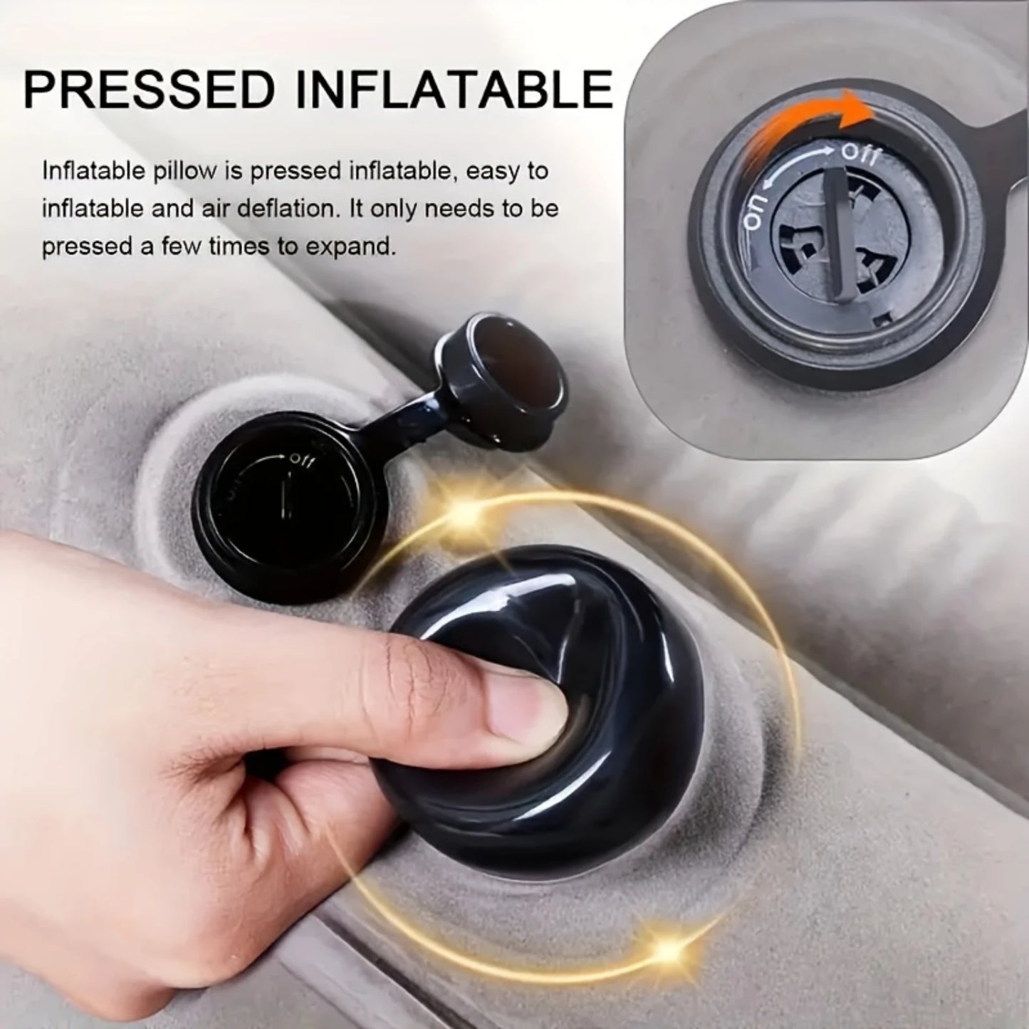 Inflatable travel air pillow