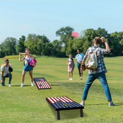 Wood Cornhole Boards Set,