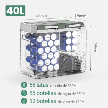 20L 30L 40L Car Refrigerator Mini Fridge Freezer 12V Portable Compressor Cooler 12/24V DC 100-240V AC for Camping