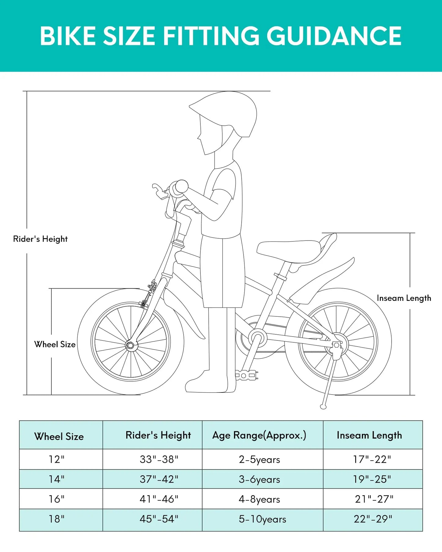 Kids Bike with Training Wheels & Kickstand