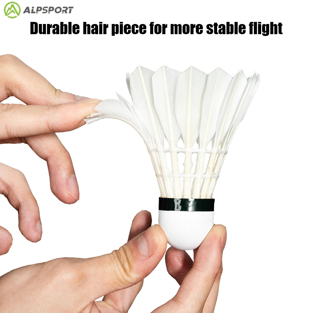 12PCS/1 tube White duck feather Badminton