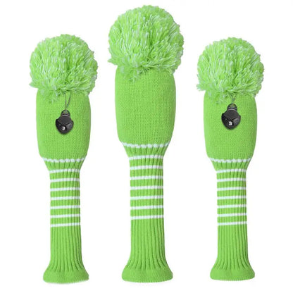 3 pcs Knit Golf Head Covers