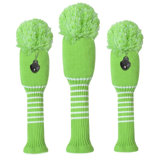 3 pcs Knit Golf Head Covers