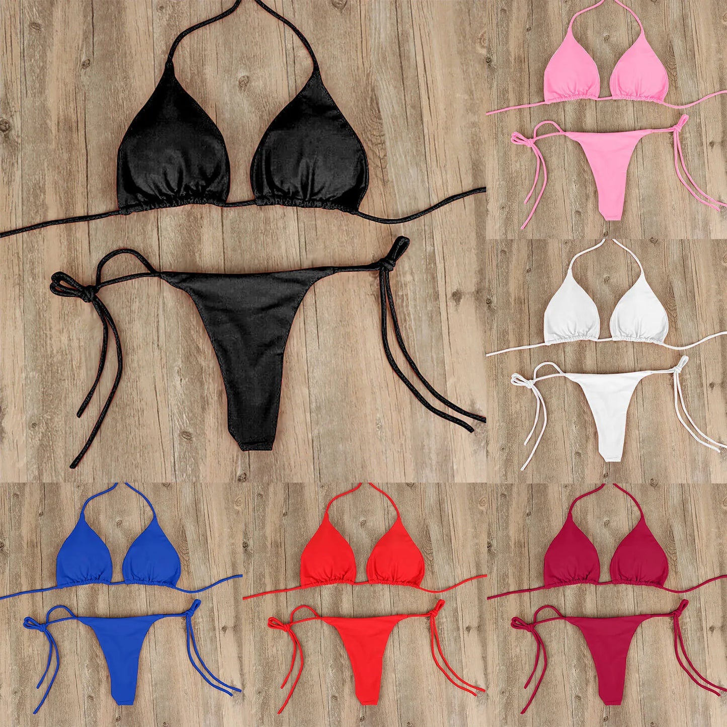 Women Bikini Set Side Tie