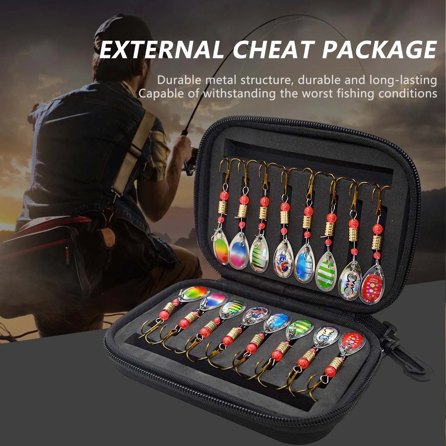 16Pcs  Spinner Blade Kit with Storage Bag