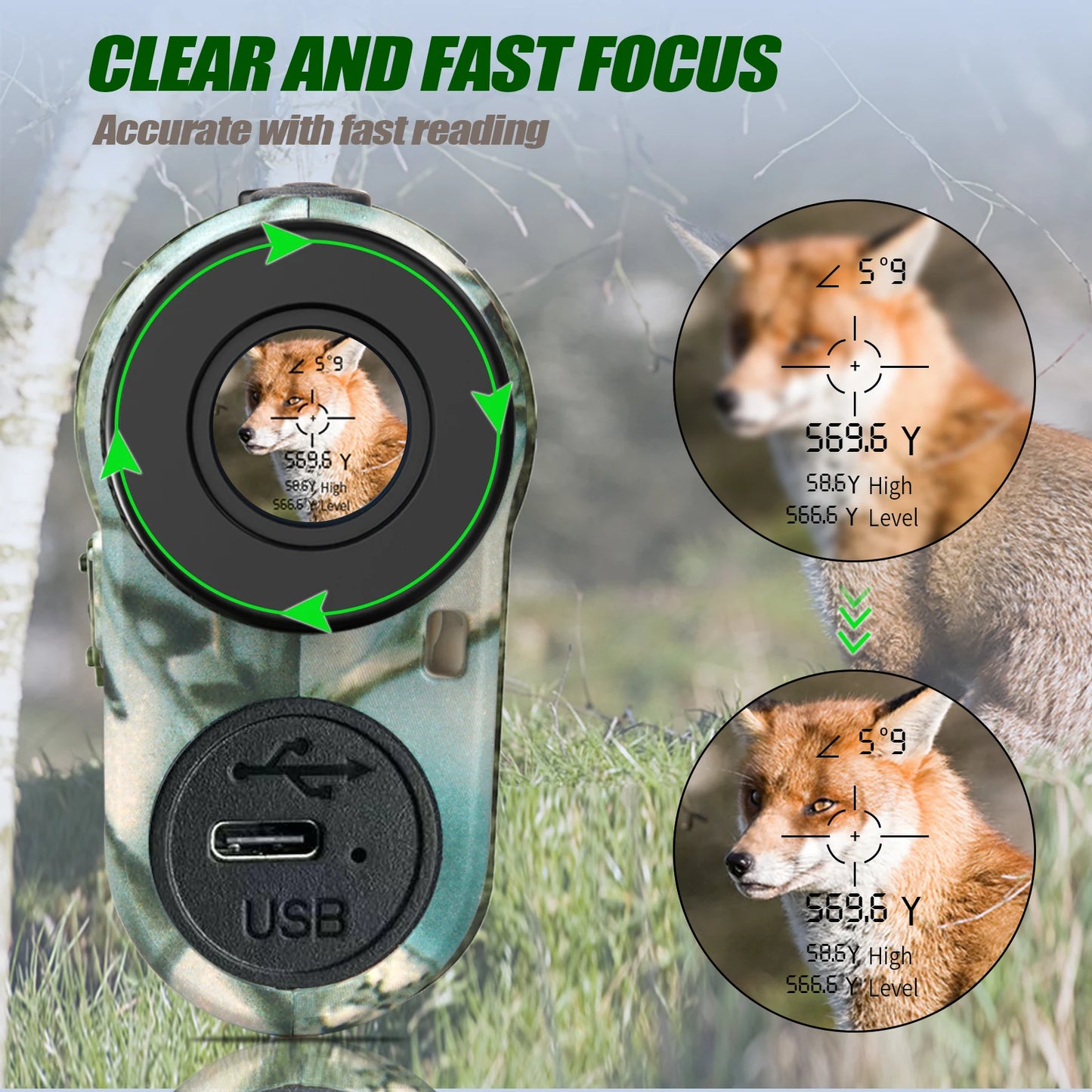 I 6x 1000M Laser Rangefinder