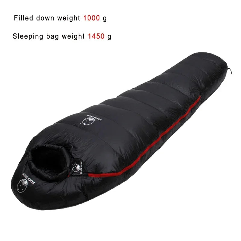 Goose Down Filled Adult Mummy Style Sleeping Bag