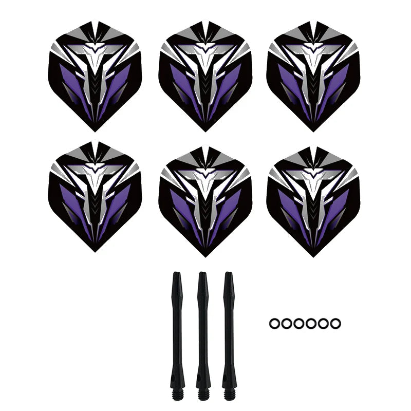 3pcs  Aluminum Dart Shaft 6pcs PET Darts Flights with Sealing Ring