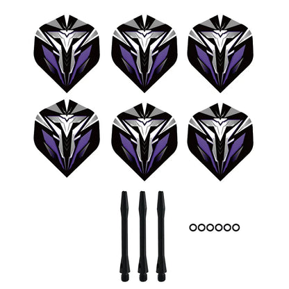 3pcs  Aluminum Dart Shaft 6pcs PET Darts Flights with Sealing Ring